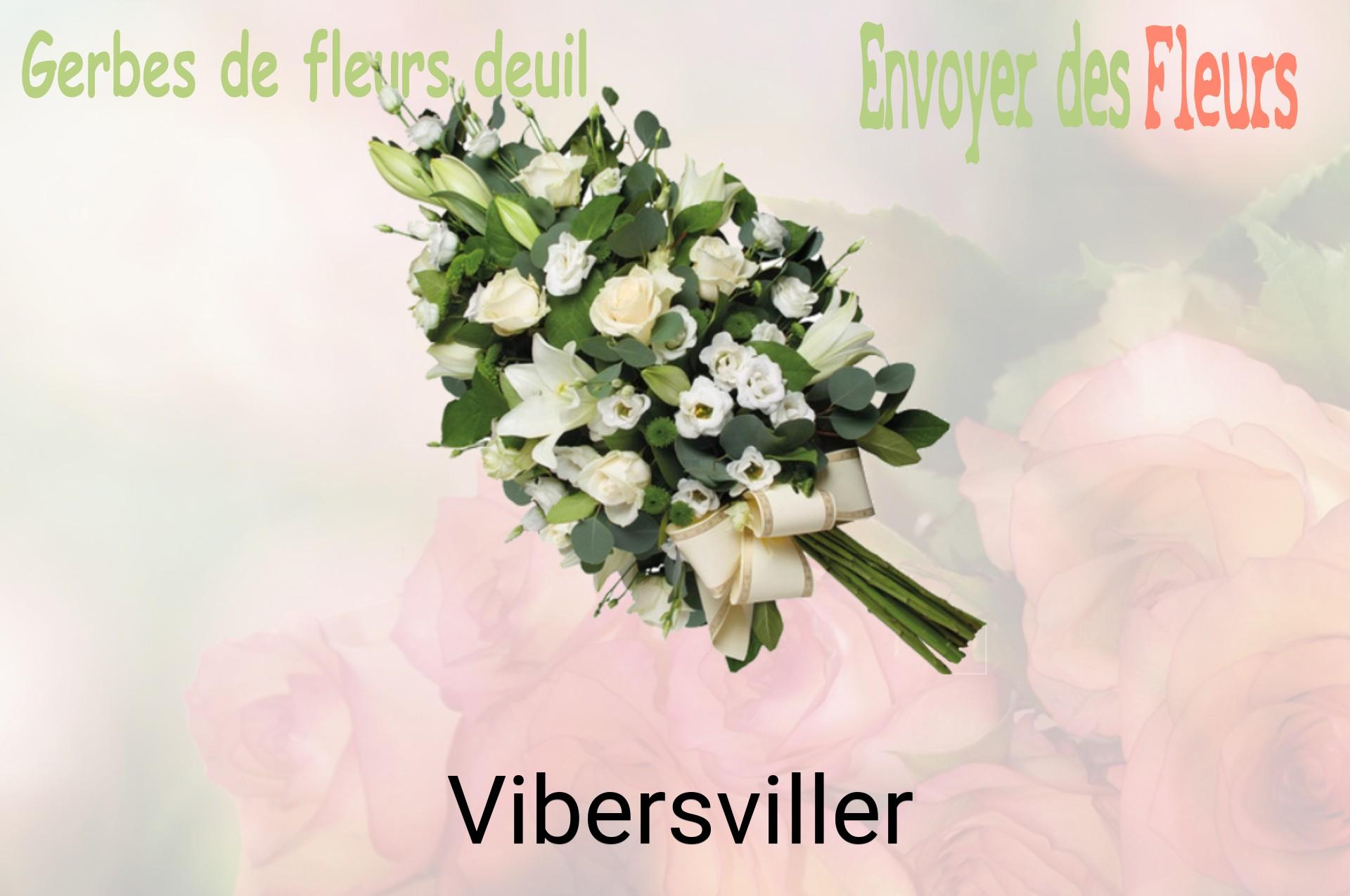 Gerbe de fleurs de deuil livrée à Vibersviller